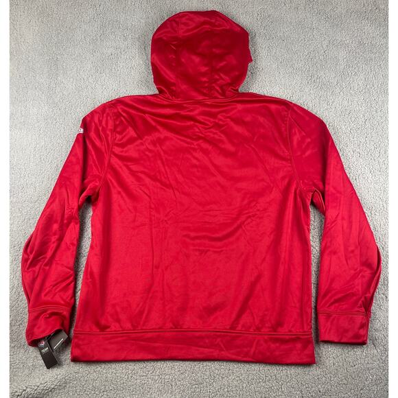 New Era NFL Men's Atlanta Falcons X-Large Red Safety Performance Fleece Hoodie - Picture 13 of 14